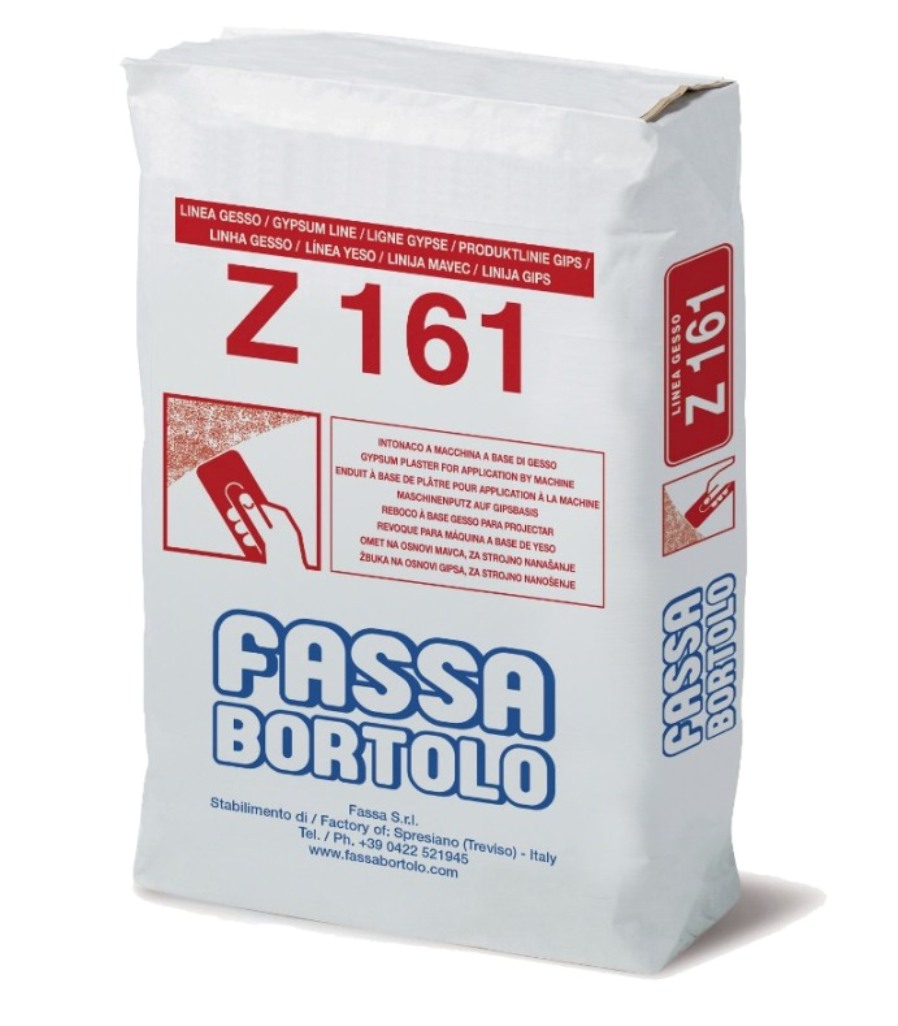 Z 161 INTONACO DI FONDO FASSA - 10 sacchi da 25 kg - Base gesso per interni