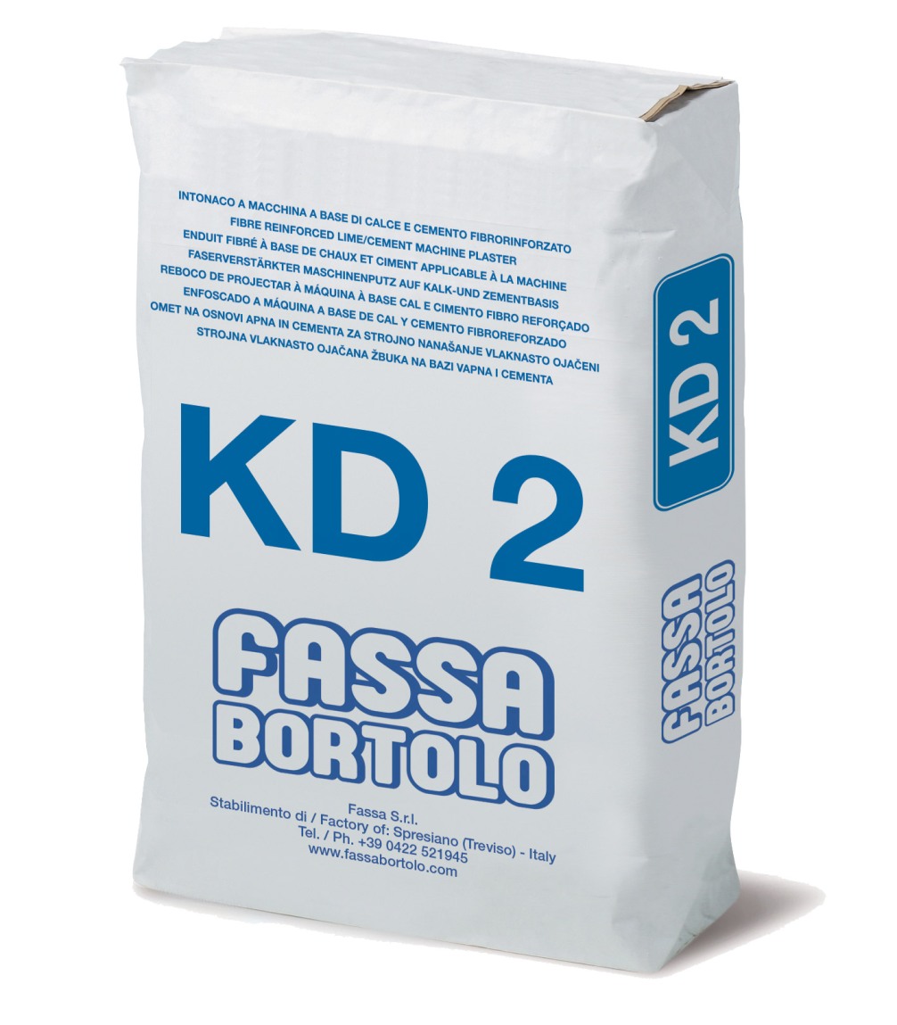 KD 2 INTONACO FASSA - 10 sacchi da 25 kg - Intonaco di fondo fibrorinforzato