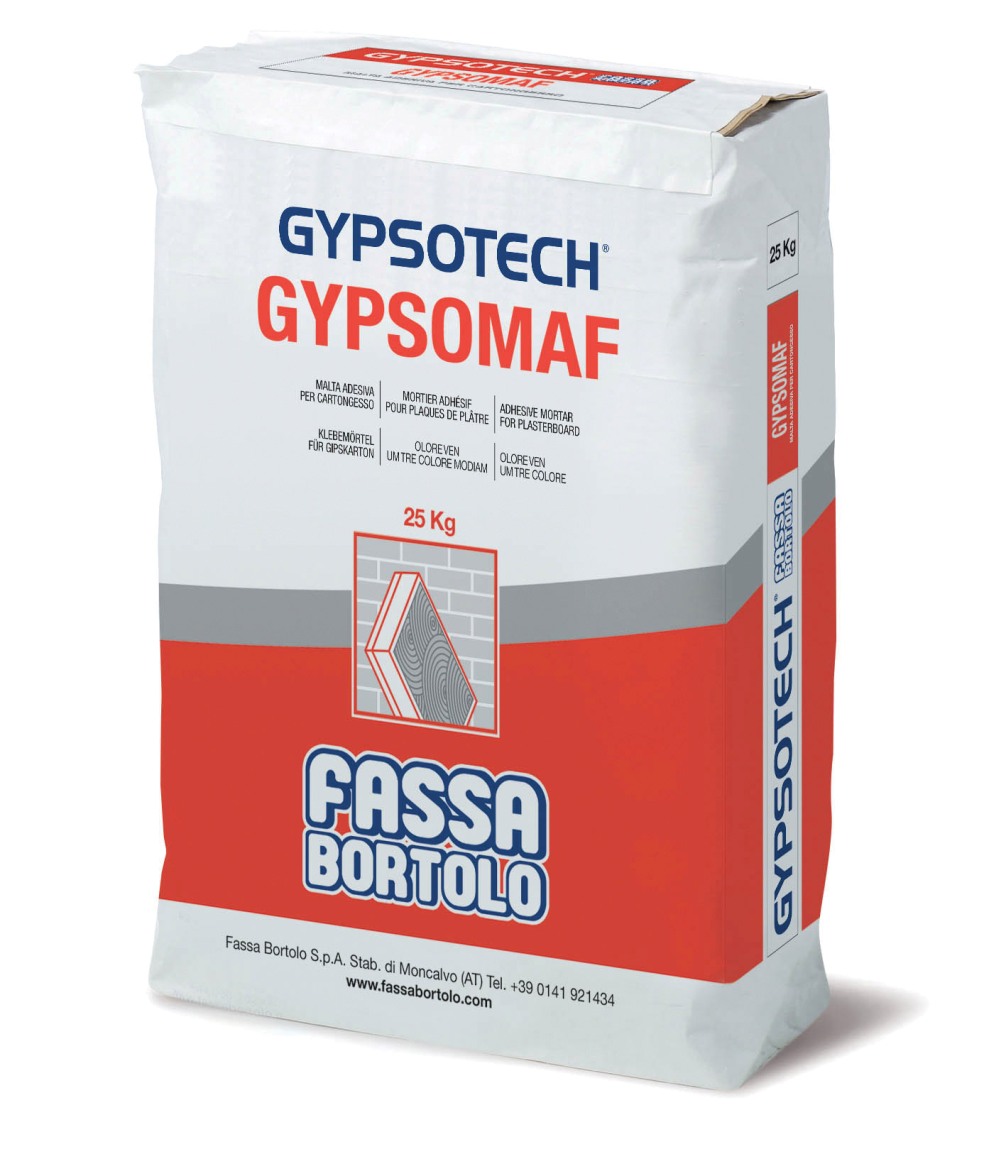 GYPSOMAF FASSA - 10 sacchi da 25 kg - Incollaggio lastre cartongesso
