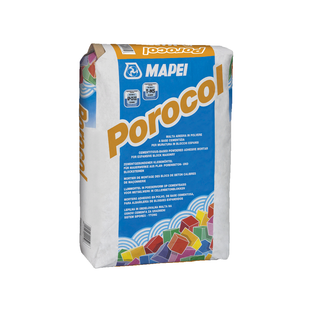 POROCOL MAPEI - 10 sacchi da 25 kg - Malta murature blocchi espansi