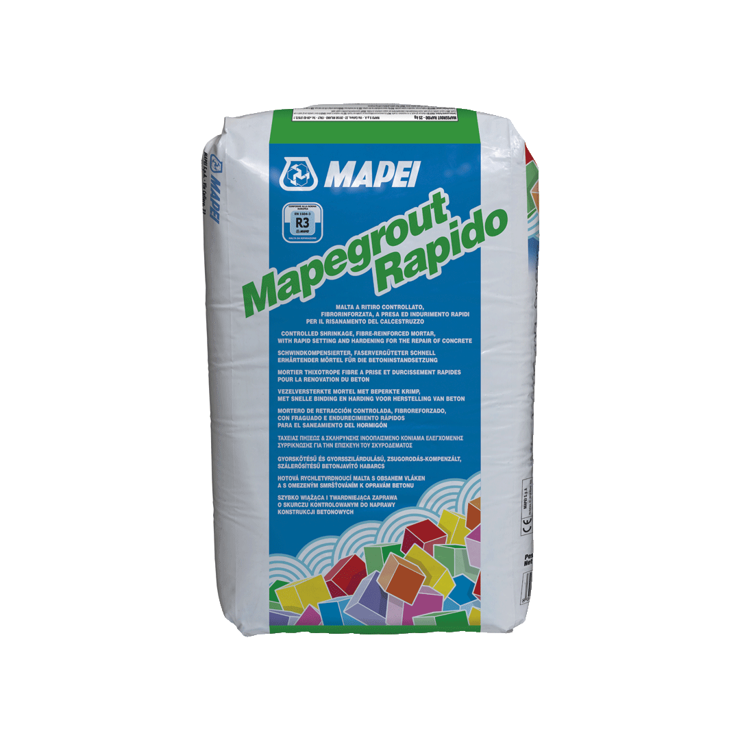 MAPEGROUT RAPIDO MAPEI - 10 sacchi da 25 kg - Malta risanamento calcestruzzo