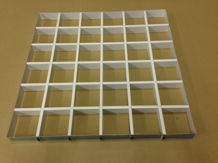 CONTROSOFFITTO GRIGLIATO IN ALLUMINIO BIANCO 60X60 CM