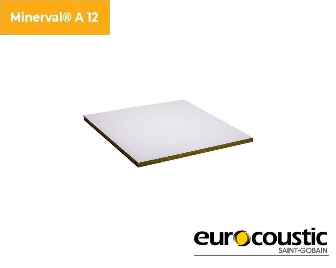 CONTROSOFFITTO EUROCOUSTIC MINERVAL A12 PANNELLO IN LANA DI ROCCIA 60X60 CM